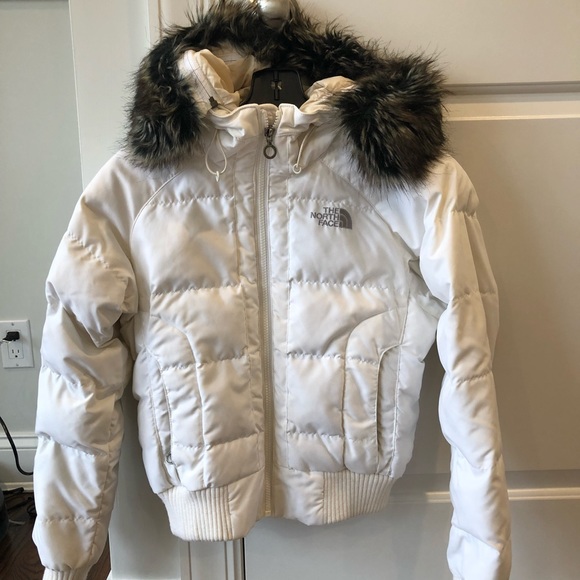 The North Face Jackets & Blazers - North face white bomber down coat